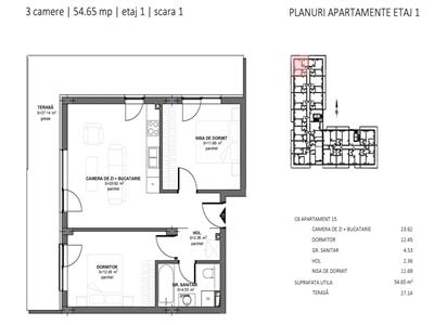 Apartament 3 camere FINISAT, terasa si garaj! Zona Eroilor!