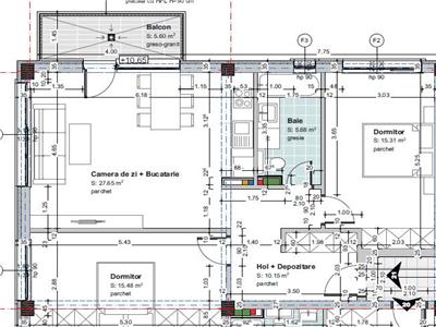 Apartament 3 camere zona centrala Baciu bloc nou