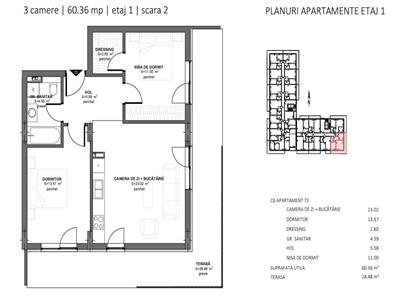 Apartament 3 camere FINISAT, terasa si garaj! Zona Eroilor!