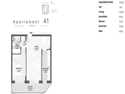 Apartament 2 camere FINISAT, cu CF, garaj si terasa! Zona Eroilor!